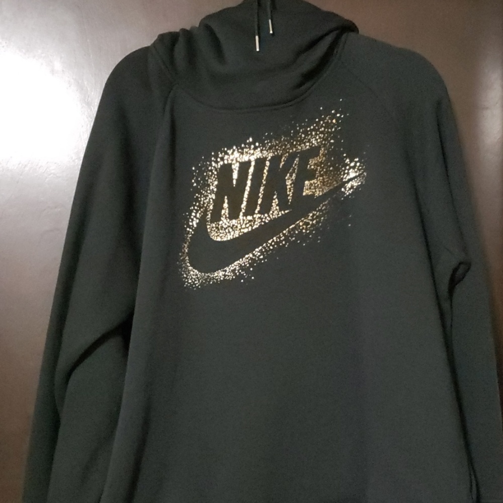 Nike hoodie with gold metallic